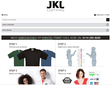 Tablet Screenshot of jklclothing.co.uk